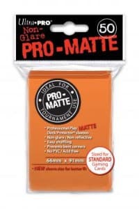 Pro-Matte Standard Deck Protectors - Orange (50-Pack) - Ultra Pro Card Sleeves - Card Sleeves card