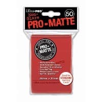 Pro-Matte Standard Deck Protectors - Red (50-Pack) - Ultra Pro Card Sleeves - Card Sleeves card