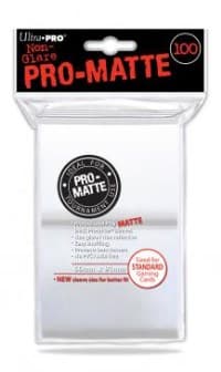PRO-Matte Standard Deck Protectors - White (100-Pack) - Ultra Pro Card Sleeves - Card Sleeves card