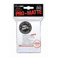 Pro-Matte Standard Deck Protectors - White (50-Pack) - Ultra Pro Card Sleeves - Card Sleeves card