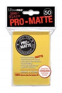 Pro-Matte Standard Deck Protectors - Yellow (50-Pack) - Ultra Pro Card Sleeves - Card Sleeves card