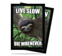 Sloth: Live Slow, Die Whenever Standard Deck Protectors (50-Pack) - Ultra Pro Card Sleeves - Card Sleeves card