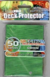Spectrum Standard Deck Protectors - Green (50-Pack) - Ultra Pro Card Sleeves - Card Sleeves card