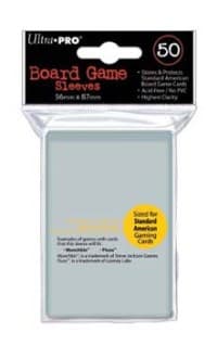Standard American Board Game Sleeves - 56mm X 87mm (50-Pack) - Ultra Pro Card Sleeves - Card Sleeves card