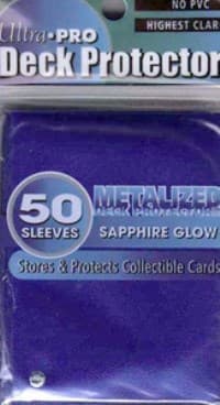 Standard Deck Protector - Metalized Blue (50-Pack) - Ultra Pro Card Sleeves - Card Sleeves card
