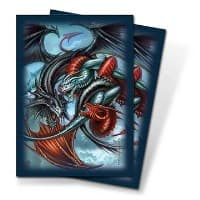 Trinity Dragon Multi Small Deck Protectors by Monte Moore (60-Pack) - Ultra Pro Card Sleeves - Card Sleeves card