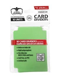 Card Dividers Standard - Green (10-Pack) - Ultimate Guard Card Dividers - Collectible Storage card