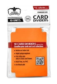 Card Dividers Standard - Orange (10-Pack) - Ultimate Guard Card Dividers - Collectible Storage card