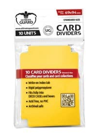 Card Dividers Standard - Yellow (10-Pack) - Ultimate Guard Card Dividers - Collectible Storage card