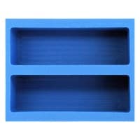 Collectible Card Foam 2-Row Max Capacity Tray - Small (w/ 6 dividers) (Classic Blue) - Pirate Lab Card Case Foam Inserts - Collectible Storage card