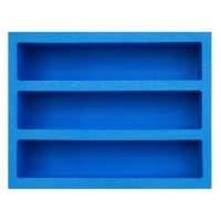 Collectible Card Foam 3-Row Max Capacity Tray - Large (w/ 8 dividers) (Classic Blue) - Pirate Lab Card Case Foam Inserts - Collectible Storage card