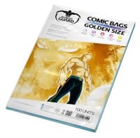 Comic Bags - Resealable Golden Age (100-Pack) - Ultimate Guard Comic Book Sleeves - Collectible Storage card