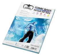 Comic Bags - Resealable Regular (100-Pack) - Ultimate Guard Comic Book Bags - Collectible Storage card