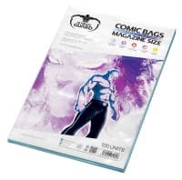 Comic Bags - Resealable Magazine (100-Pack) - Ultimate Guard Magazine Bags - Collectible Storage card