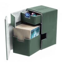 Flip 'n' Tray Deck Case XenoSkin - Green (Holds 100+) - Ultimate Guard Deck Boxes - Deck Boxes card