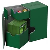 Flip 'n' Tray Deck Case XenoSkin - Green (Holds 80+) - Ultimate Guard Deck Boxes - Deck Boxes card