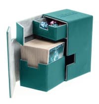 Flip 'n' Tray Deck Case XenoSkin - Petrol (Holds 100+) - Ultimate Guard Deck Boxes - Deck Boxes card