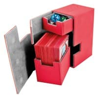 Flip 'n' Tray Deck Case XenoSkin - Red (Holds 80+) - Ultimate Guard Deck Boxes - Deck Boxes card