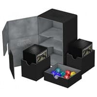 Twin Flip 'n' Tray Deck Case - Black (Holds 160+) - Ultimate Guard Deck Boxes - Deck Boxes card