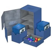 Twin Flip 'n' Tray Deck Case - Blue (Holds 160+) - Ultimate Guard Deck Boxes - Deck Boxes card