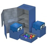Twin Flip 'n' Tray Deck Case - Blue (Holds 200+) - Ultimate Guard Deck Boxes - Deck Boxes card