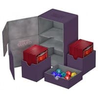 Twin Flip 'n' Tray Deck Case - Purple (Holds 160+) - Ultimate Guard Deck Boxes - Deck Boxes card