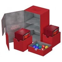 Twin Flip 'n' Tray Deck Case - Red (Holds 160+) - Ultimate Guard Deck Boxes - Deck Boxes card