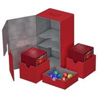 Twin Flip 'n' Tray Deck Case - Red (Holds 200+) - Ultimate Guard Deck Boxes - Deck Boxes card