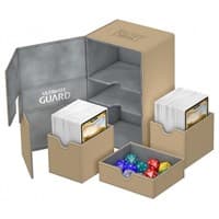 Twin Flip 'n' Tray Deck Case - Sand (Holds 160+) - Ultimate Guard Deck Boxes - Deck Boxes card