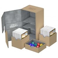 Twin Flip 'n' Tray Deck Case - Sand (Holds 200+) - Ultimate Guard Deck Boxes - Deck Boxes card