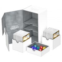 Twin Flip 'n' Tray Deck Case - White (Holds 200+) - Ultimate Guard Deck Boxes - Deck Boxes card