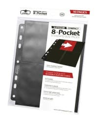 Double-Sided Side-Loading 4-Pocket Pages - 7-Holes, Orange (10-Pack) - Ultimate Guard Protective Pages - Protective Pages card