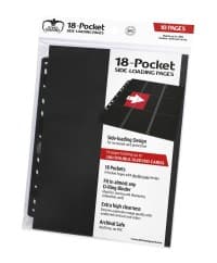 Double-Sided Side-Loading 9-Pocket Pages - 11-Holes, Black (10-Pack) - Ultimate Guard Protective Pages - Protective Pages card
