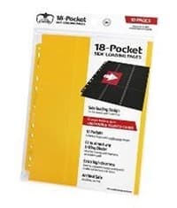 Double-Sided Side-Loading 9-Pocket Pages - 11-Holes, Yellow (10-Pack) - Ultimate Guard Protective Pages - Protective Pages card