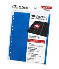 Double-Sided Side-Loading 9-Pocket Pages - 11-Holes, Blue (10-Pack) - Ultimate Guard Protective Pages - Protective Pages card