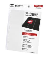 Double-Sided Side-Loading 9-Pocket Pages - 11-Holes, White (10-Pack) - Ultimate Guard Protective Pages - Protective Pages card