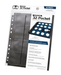 Double-Sided Side-Loading Compact 16-Pocket Pages Mini-American - 11-Holes, Black (10-Pack) - Ultimate Guard Protective Pages - Protective Pages card