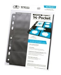 Double-Sided Side-Loading Compact 7-Pocket Pages - 7-Holes, Black (10-Pack) - Ultimate Guard Protective Pages - Protective Pages card