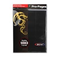 Side-Loading 18-Pocket Pro Pages - 3-Holes, Black (10-Pack) - BCW Supplies Protective Pages - Protective Pages card