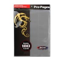 Side-Loading 18-Pocket Pro Pages - 3-Holes, Grey (10-Pack) - BCW Supplies Protective Pages - Protective Pages card