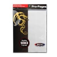 Side-Loading 18-Pocket Pro Pages - 3-Holes, White (10-Pack) - BCW Supplies Protective Pages - Protective Pages card