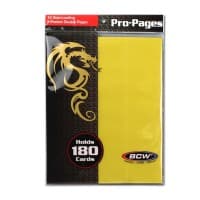 Side-Loading 18-Pocket Pro Pages - 3-Holes, Yellow (10-Pack) - BCW Supplies Protective Pages - Protective Pages card