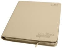 Binder - 12-Pocket QuadRow ZipFolio XenoSkin - Sand - Ultimate Guard Storage Albums - Storage Albums card