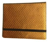 Binder - 2x4 8-Pocket Dragon Hide - Gold - Legion Premium Supplies Storage Albums - Storage Albums card