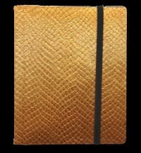 Binder - 4-Pocket Dragon Hide - Gold - Legion Premium Supplies Storage Albums - Storage Albums card