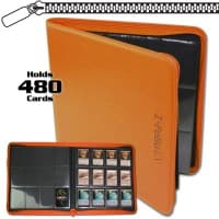 Z-Folio 12-Pocket LX Album - Orange - BCW Storage Albums - Storage Albums card