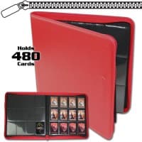 Z-Folio 12-Pocket LX Album - Red - BCW Storage Albums - Storage Albums card