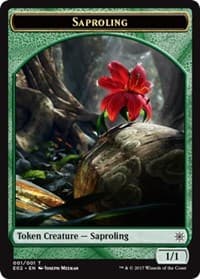 Saproling // Treasure (010) Double-Sided Token - Explorers of Ixalan - Magic: The Gathering card