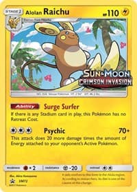 Alolan Raichu - SM72 (Prerelease) - SM Promos - Pokemon card