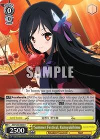 Summer Festival, Kuroyukihime - Accel World -Infinite Burst- - Weiss Schwarz card